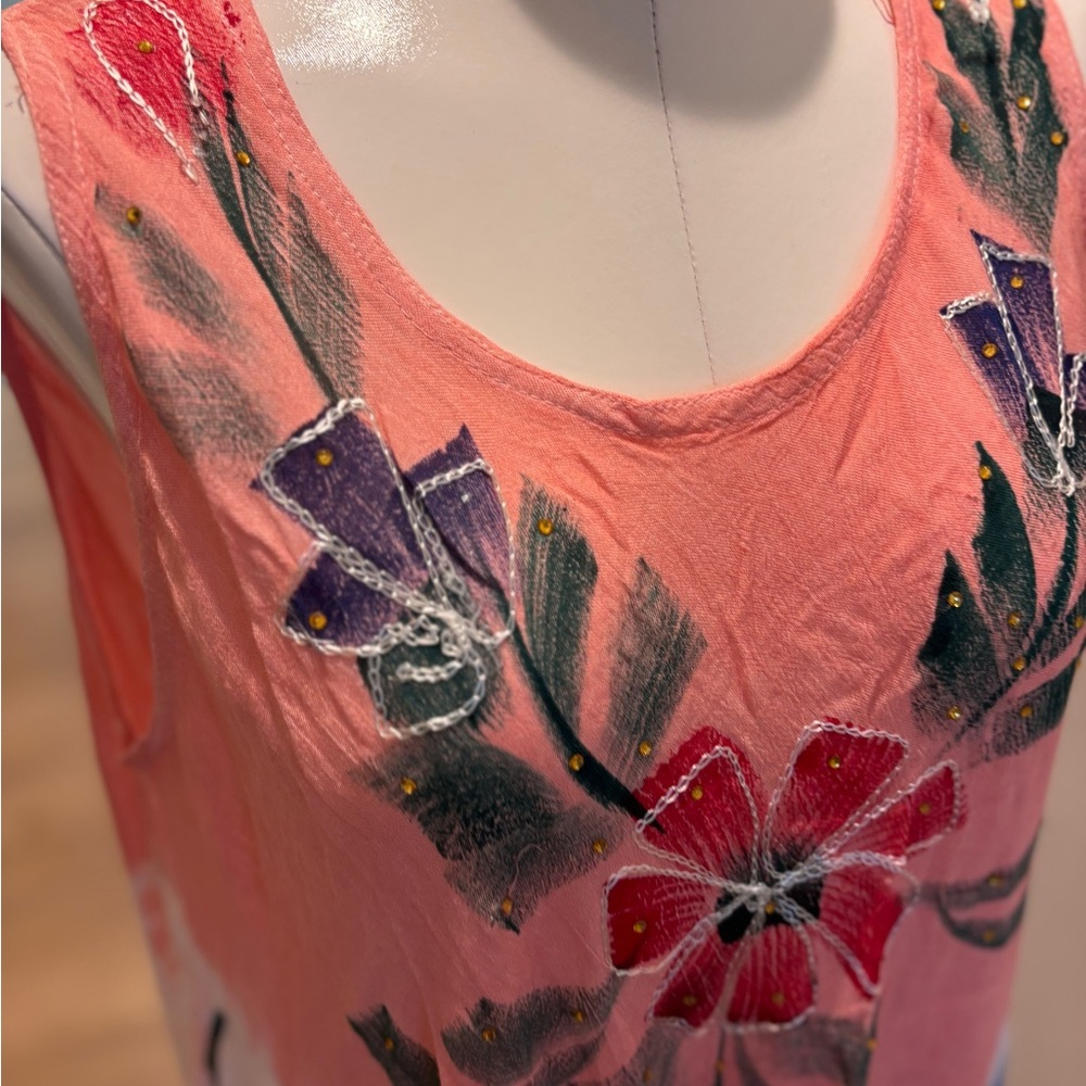 Exotica Beach Sleeveless Freesize Pullover Top Coverall - Picture 4 of 5
